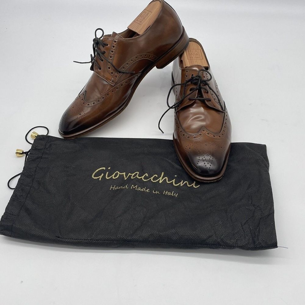 Giovacchini Sammy Wingtip Oxford Derby Men's Size‎ 8.5 Dress Shoes